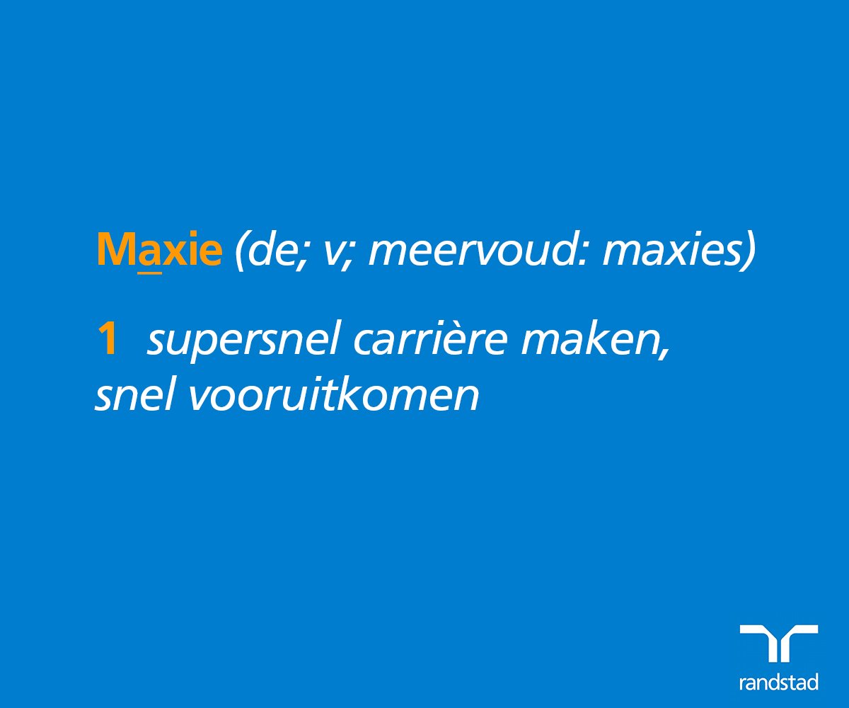 RandstadNL's tweet photo. Graag stellen we een nieuw woord voor bij @vandaleuitgever: 
de Maxie! #verstappen https://t.co/c697NhdUg1