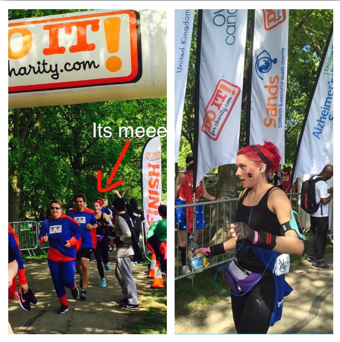 RomanySwift's tweet photo. 10k in 49.52 Thanks everyone for your support💜 What an experience! @doitforcharity #superherorun2016  #CharityMind https://t.co/1YVlqxo0Kl