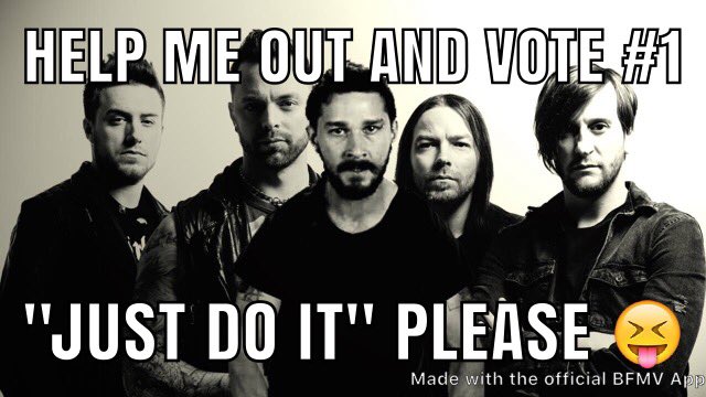 _SamHowes_'s tweet photo. Hey everyone. Please help me win @MattieValentine guitar on the BFMV by voting for my meme. It would mean the world https://t.co/kSk4cKBxbp