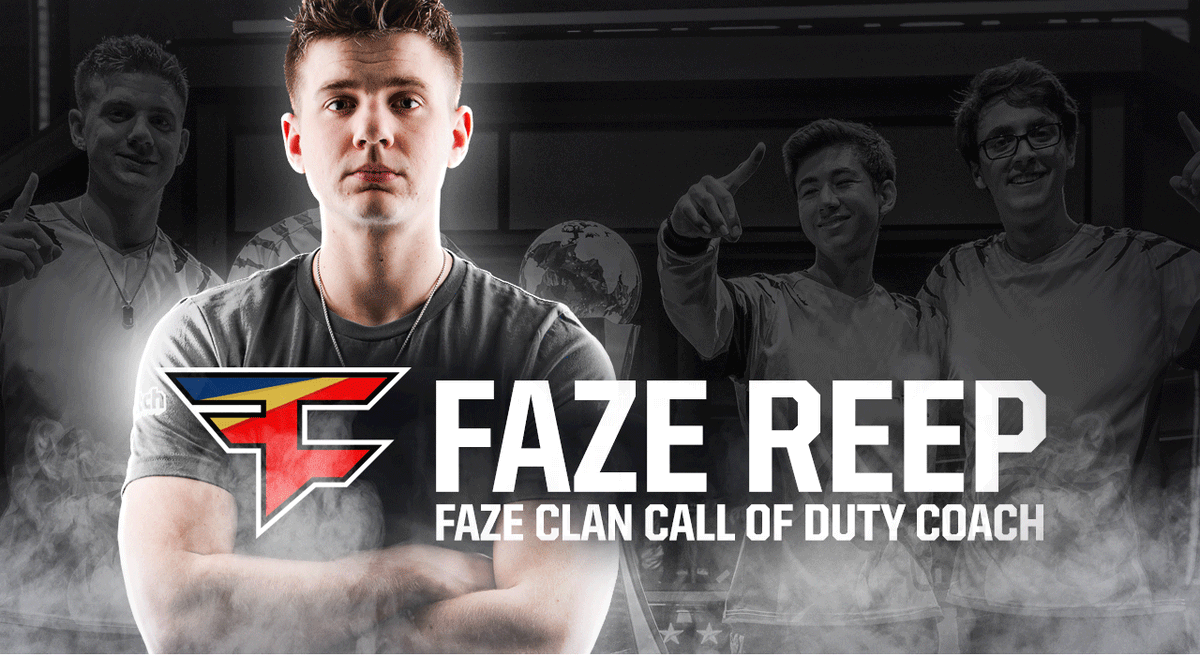 FaZeClan's tweet photo. Join us in welcoming back our former CoD Pro Captain as our new CoD Pro Coach!

https://t.co/iQBocvYvOp

#FaZeUp https://t.co/W6Bf4gBzBY