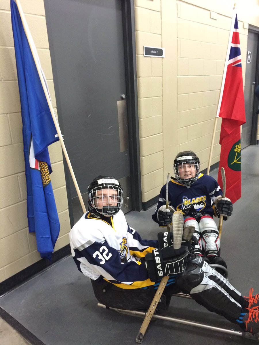 LeducRep's tweet photo. Brayden and Spencer are the flag bearers for the gold medal game where Alberta & Ontario face off #CSHC16 https://t.co/yQJPUTxsQD