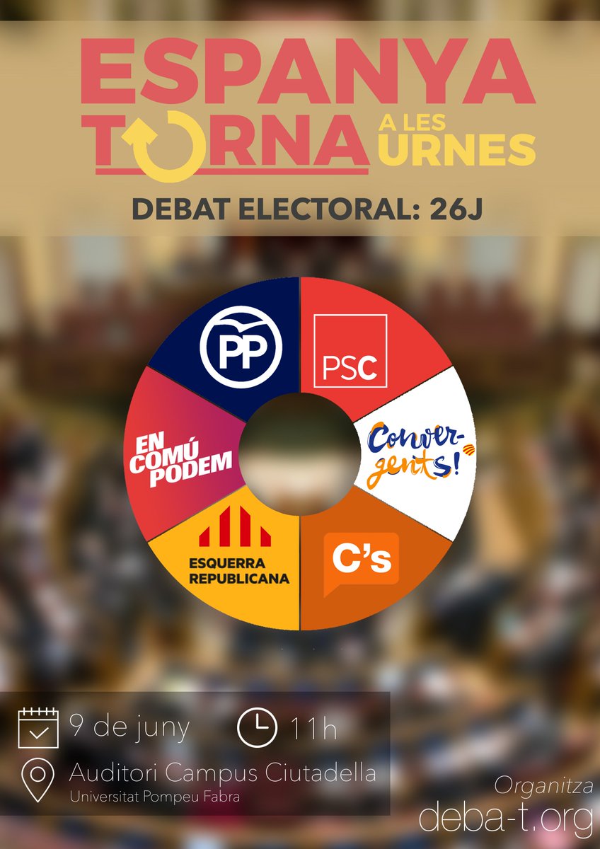 riosjaume's tweet photo. Si Espanya torna a les urnes, @debat_org torna amb el debat universitari de referència https://t.co/Ke9fqf70MD https://t.co/RIWl5AR8Zs