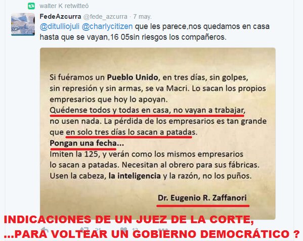 elestanciero2's tweet photo. INDICACIONES DEL PROSTIBULARIO ZAFFARONI PARA DERROCAR A MM https://t.co/2PAnbLo14f