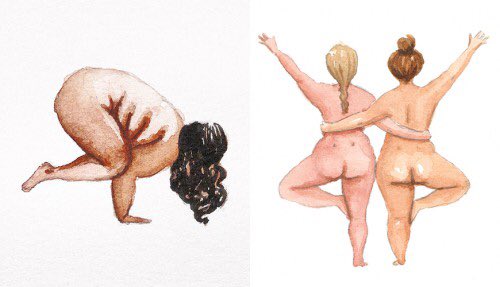 yogadork's tweet photo. We're in love with these illustrations challenging the ‘Yoga Body’ stereotypes https://t.co/LGgCSAMs6C https://t.co/sDAqcCaPwi