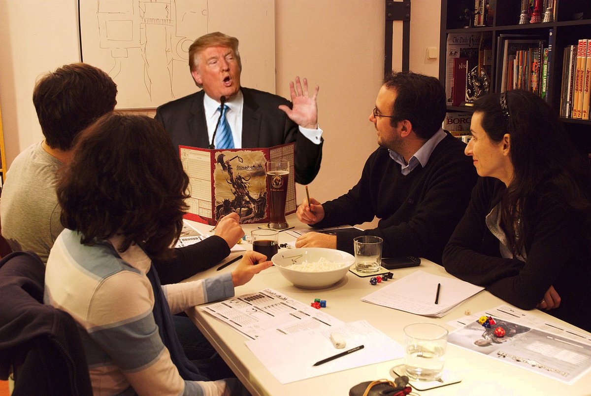 DungeonsDonald's tweet photo. Listen, Gary’s not a hero. Gary got captured by goblins. Heroes don't get captured by goblins. #dnd #dungeonmaster https://t.co/QiA7Bjk59H
