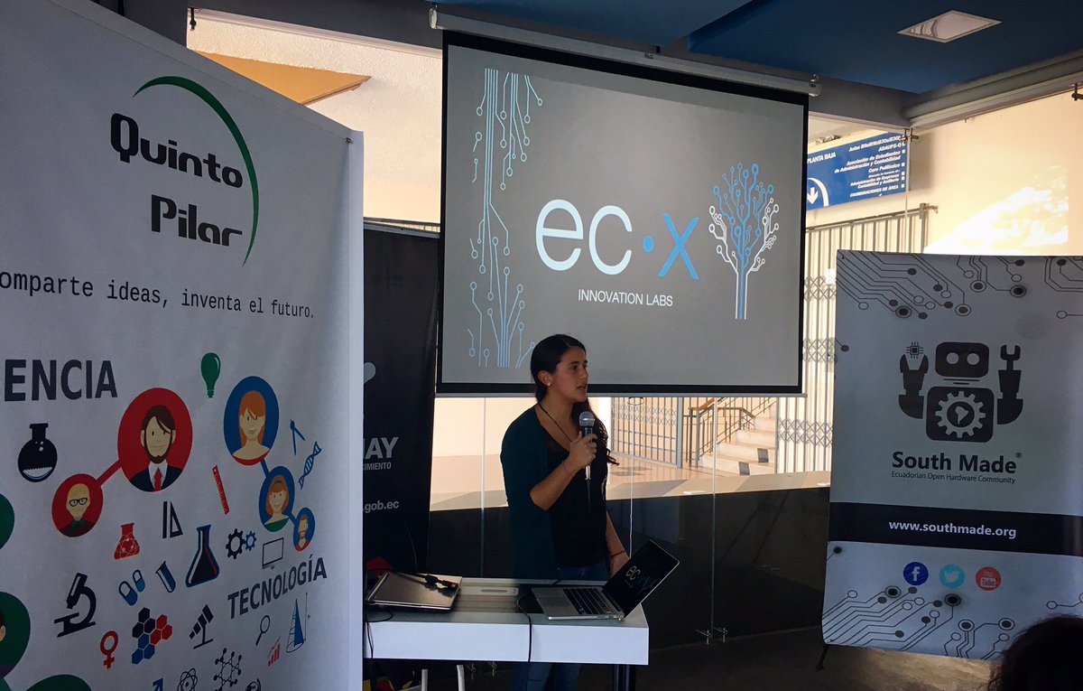 ecx_labs's tweet photo. @tamaraisch primera de muchas presentaciones, ultrafast development in every single way #SpaceAppsEC @GirlsinTech_Ec https://t.co/LB2Lz8XlvJ