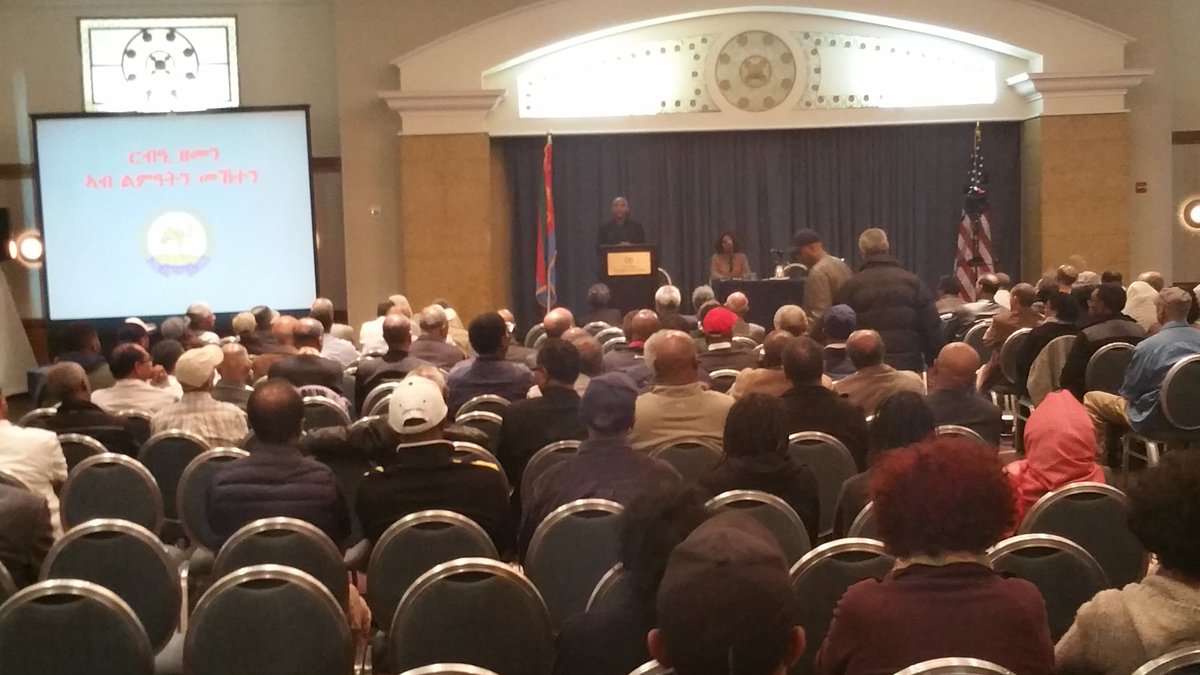 SheabiaForever's tweet photo. Berhane Ghebrihwet Charge D' Affaires #Eritrean embassy in North America is giving a speech right now. #Eritrea https://t.co/nDUTHWbRaA