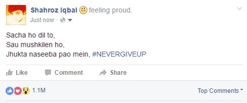 believe5b1d9's tweet photo. 1 million likes Just now Oh man Shahroz iqbal rocks  Shahroz fkn iqbal rulz https://t.co/YsPVWjf30D