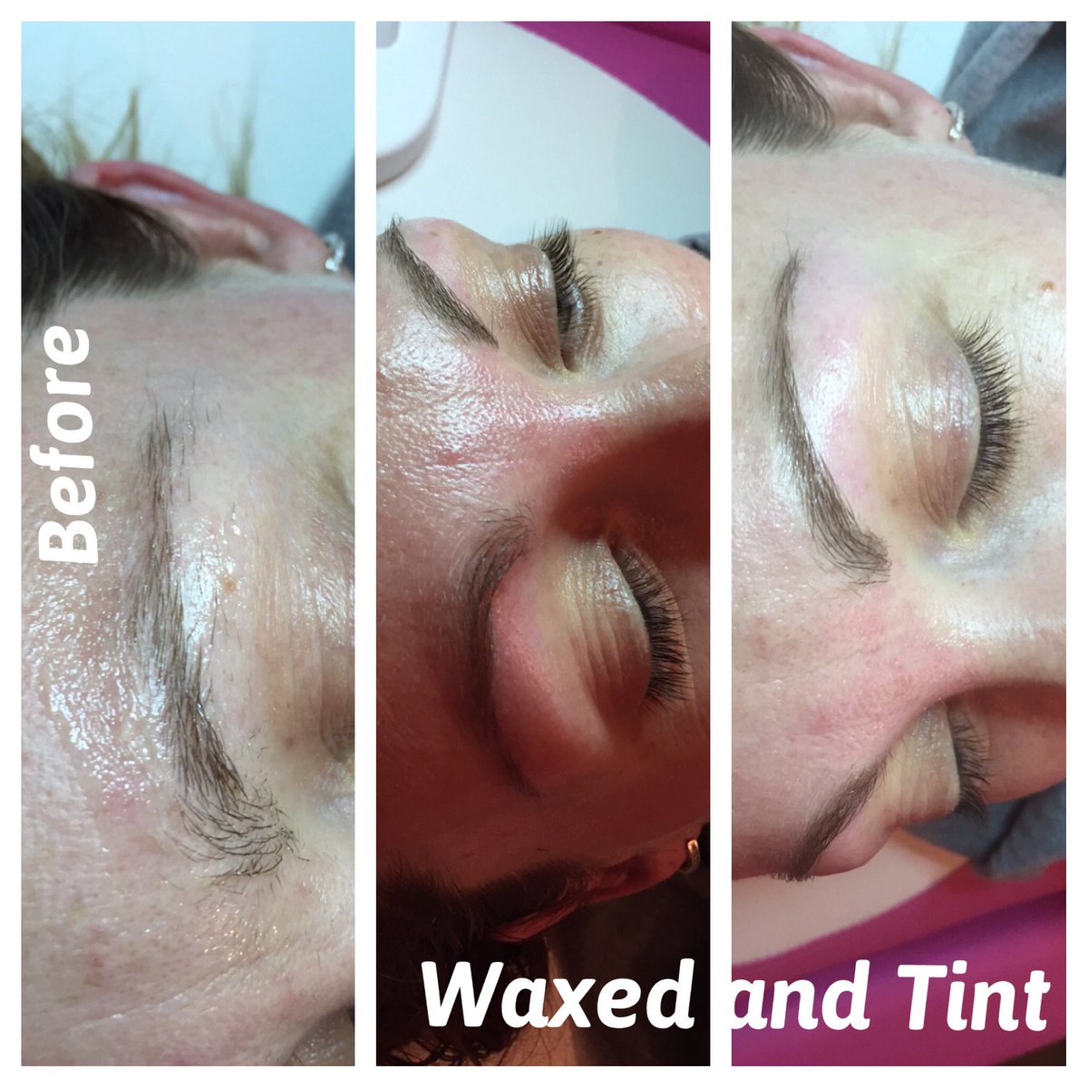 charleyhodge89's tweet photo. #eyebrow #wax #tint #before #after #amazing results #hellobrows #helloeyes #lovemyjob #love #meeting #lovely #people https://t.co/Wh70ggKFXN