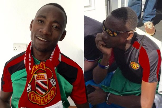 MirrorFootball's tweet photo. Man United fan comes from Sierra Leone for first Old Trafford game only to see it abandoned https://t.co/kxFCyUcL7j https://t.co/oUH6AQP9JR
