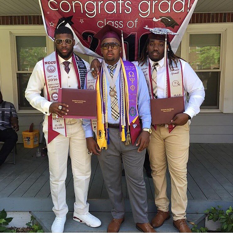 Congratulations to these football players and graduates of North Carolina Central University #HBCU #NCCU #HBCUgrad