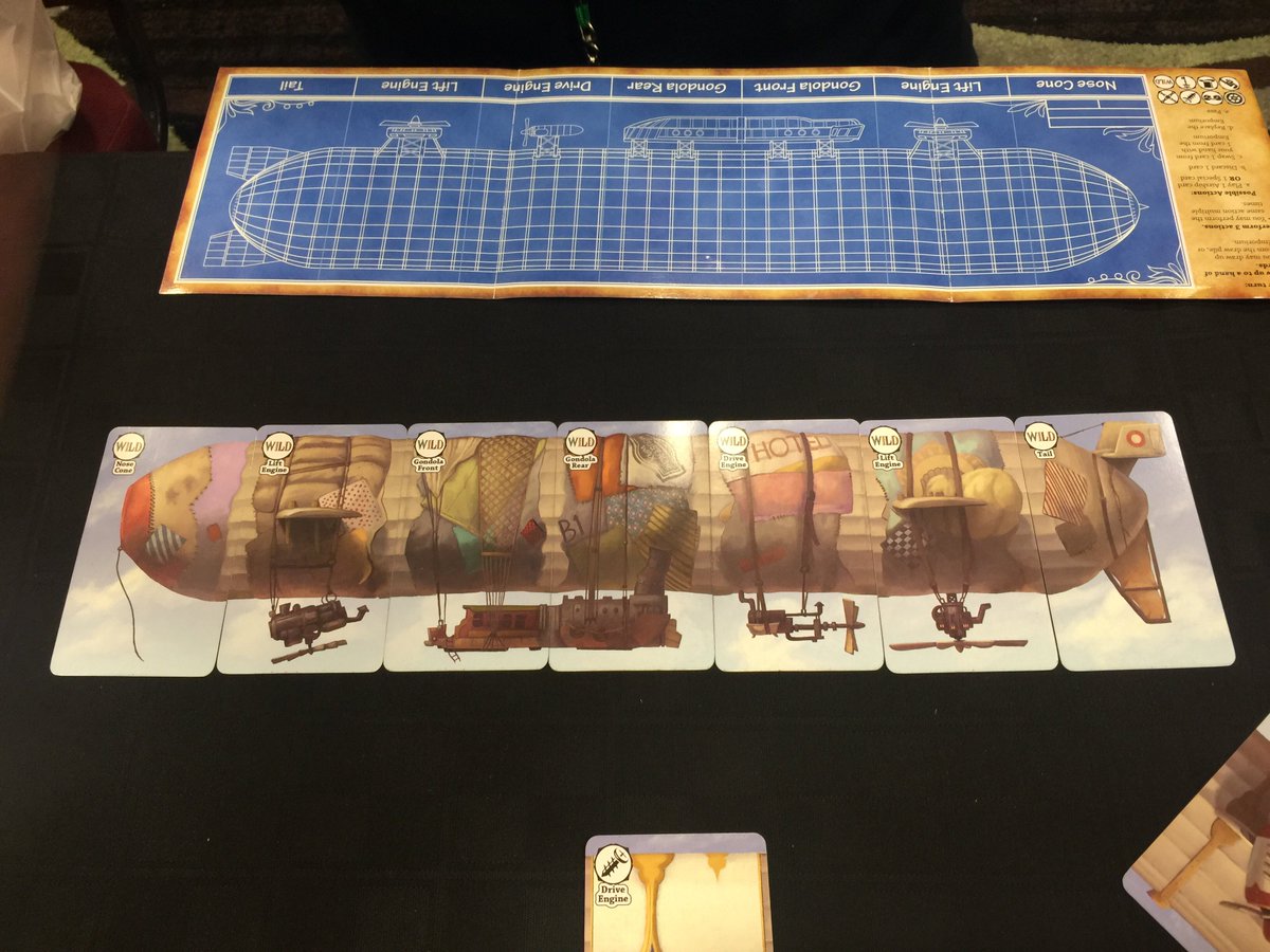superboardbros's tweet photo. #DasterdlyDirigibles is a riot! How much fun! And the art! @firesidegames @Chupacabra_Con https://t.co/GSaxk3I9Ze