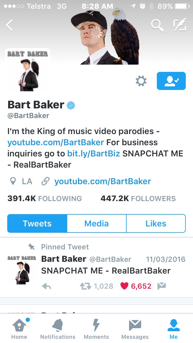 karlee5252's tweet photo. When he unfollows you 😭 @BartBaker https://t.co/RR2xpTaNVK