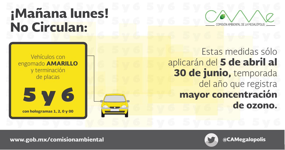 CAMegalopolis's tweet photo. Se SUSPENDE la Fase I de Contingencia Ambiental Atmosférica por ozono en la Zona Metropolitana del Valle de México https://t.co/WyX4WBS8W6