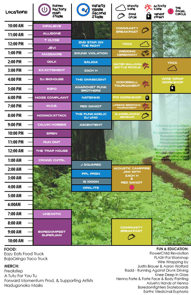 ForMoPromoYo's tweet photo. #BoredomfestMichigan2016 TIMESLOTS https://t.co/PIsgTD9st9