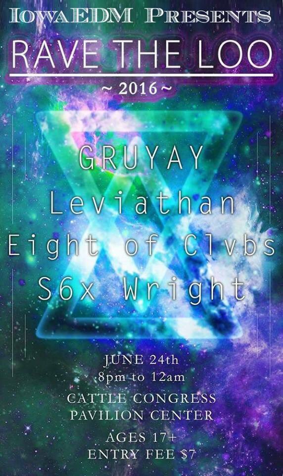 S6xWright's tweet photo. Privileged to say I am opening at #RaveTheLoo with @Gruyay @DooM_Producti0n and Eight Of Clvbs! https://t.co/lQ60Y1FNbB