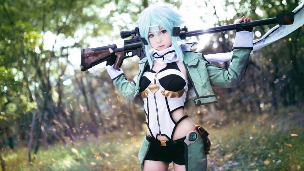 VirtuaIKirito's tweet photo. Sinon cosplay👌 https://t.co/cnO1Hl4tFW