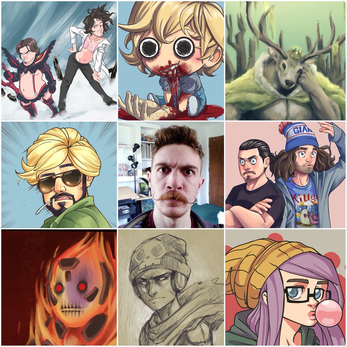 I wanted to do the #artvsartist thing. Anyway...that's what I look like!