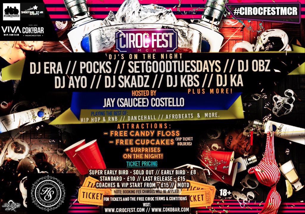 FunsizeBettz's tweet photo. Standard Tickets For #CirocFestMCR Available At 

👇🏾👇🏾👇🏾👇🏾👇🏾

https://t.co/pvnrwYOG5w https://t.co/HA34kJWKBw