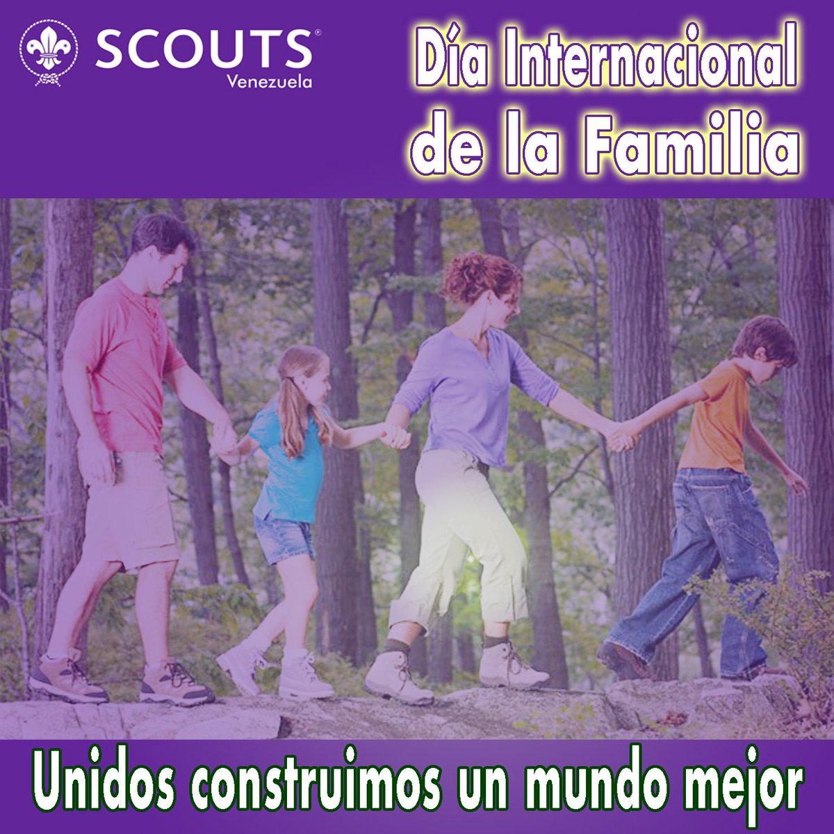 scoutsvenezuela's tweet photo. ¡Día Internacional de la Familia, unidos construimos un mundo mejor!
#Escultismo #EducaciónParaLaVIda #Scouts #SLPS https://t.co/uQY5q9soFk