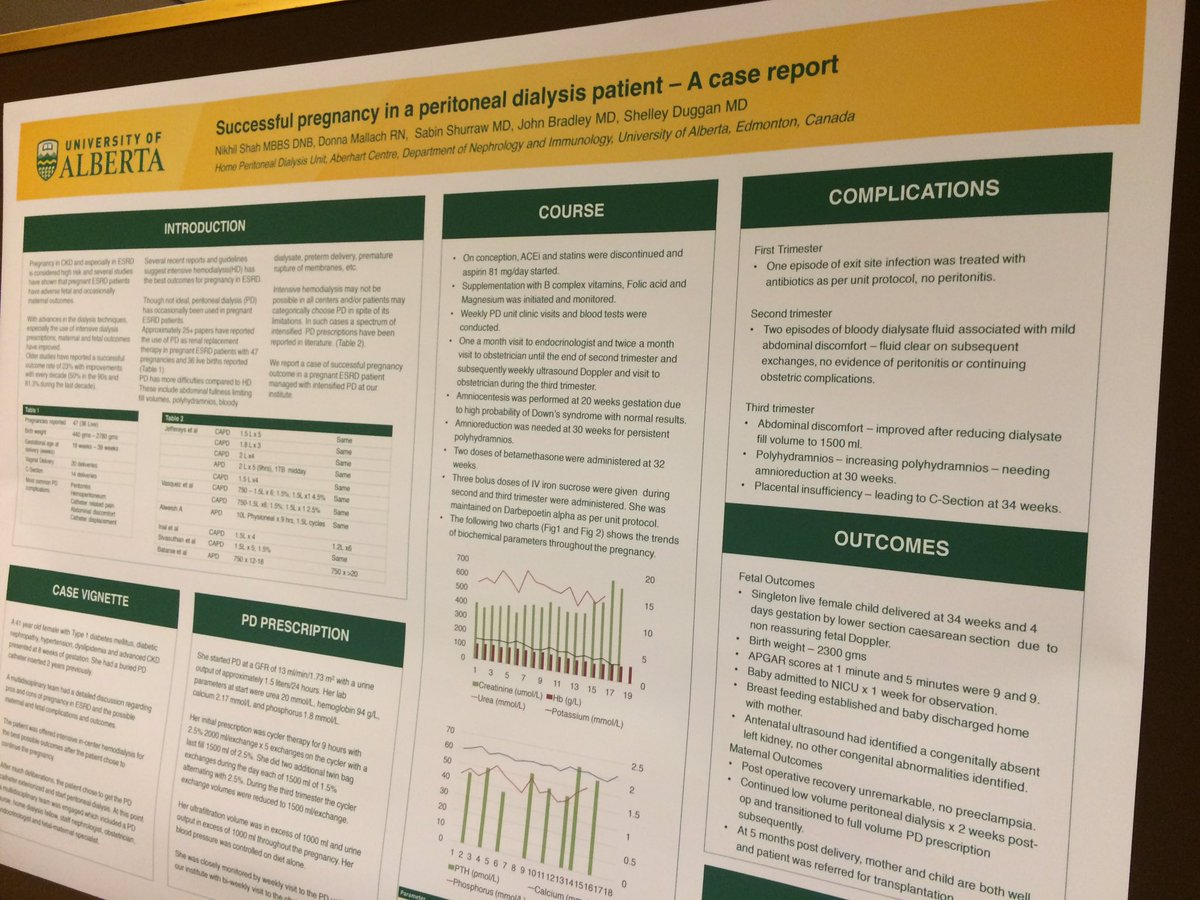 hswapnil's tweet photo. One of the other posters, @dr_nikhilshah presented at #CSN16: pregnancy in a PD patient https://t.co/1YGny3uaEv