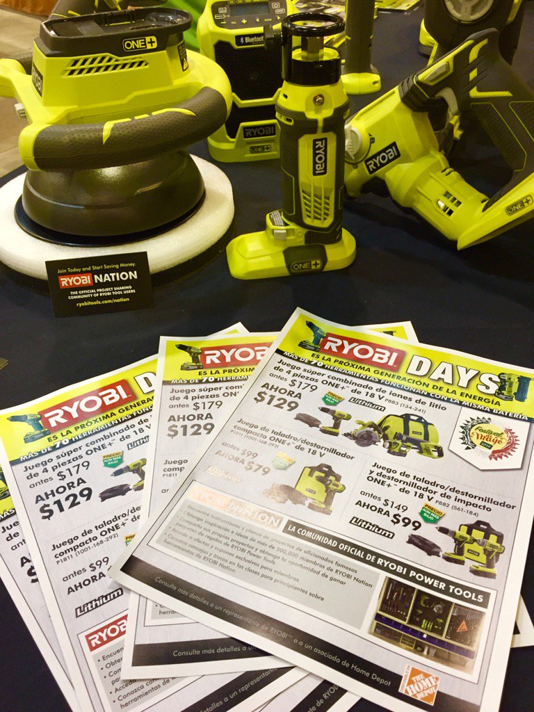 adritoolnation's tweet photo. The best Power Tool deals, only at one place @HomeDepot with @RYOBIpowertools #RyobiNATION #HispanicFestivalHouston https://t.co/uYeVorAE2A
