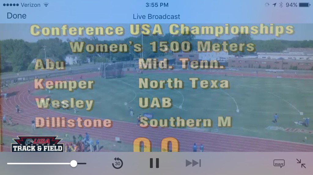RunOakGrove's tweet photo. Proud of my former runner Dana Dillistone for making the CUSA finals. #fastchic https://t.co/h6oPywuwBB