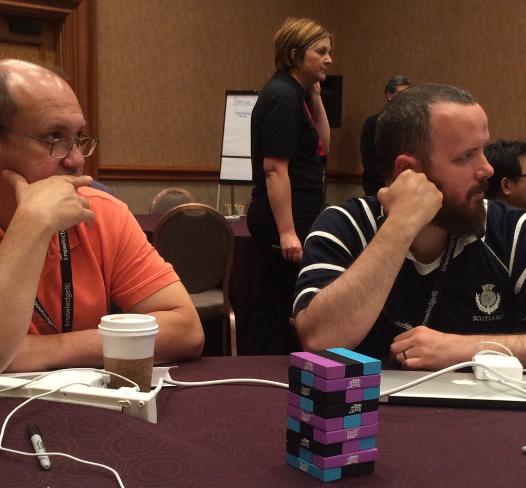 Man0jPatel's tweet photo. Risk control JENGA challenge @ #PreConGRC #Know16 #ServiceNow https://t.co/VJFIWOIBWo