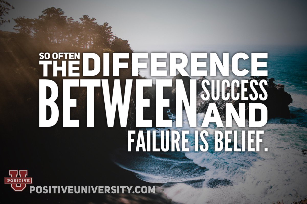 Beliefs lead to actions and actions lead to results. PositiveUniversity.com