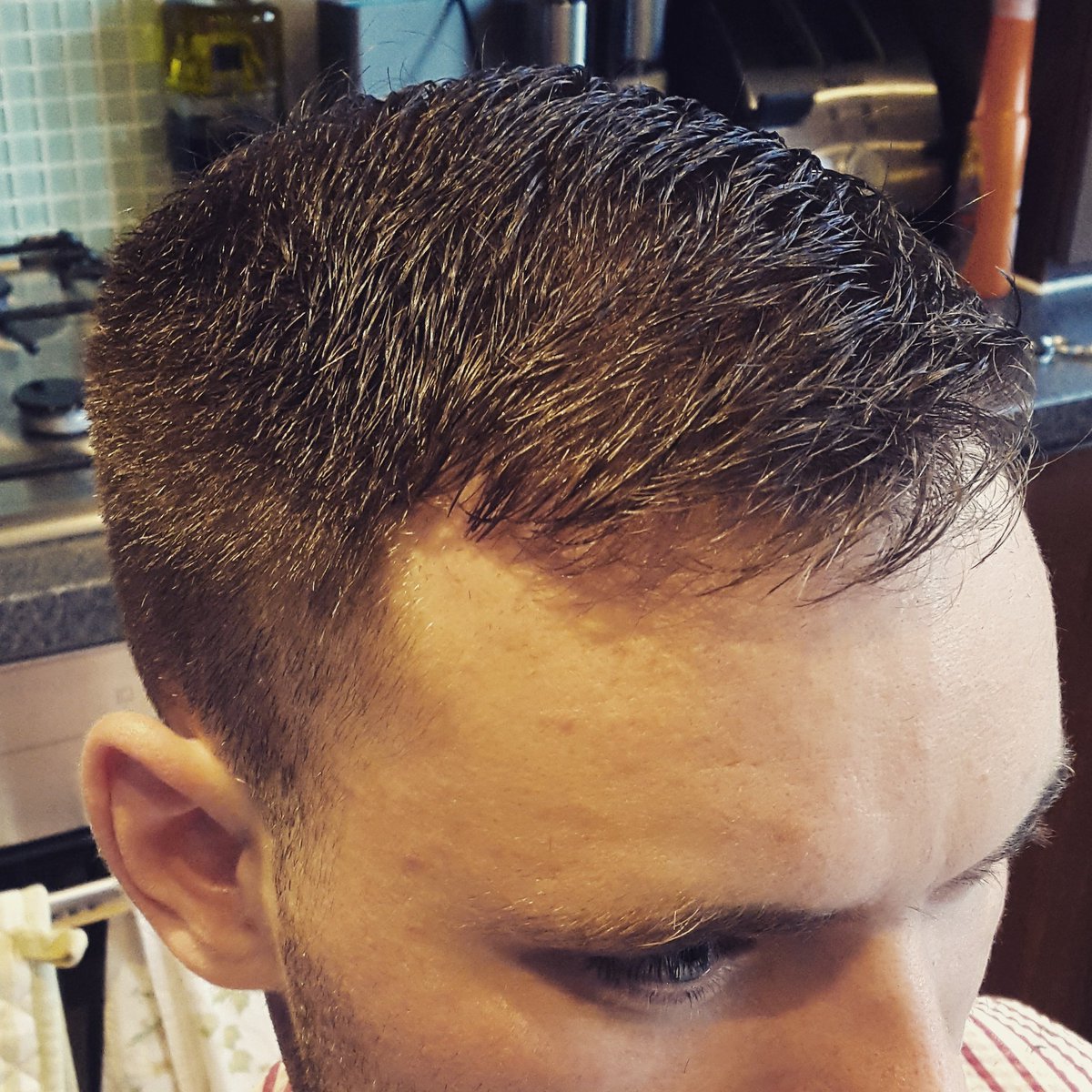 I don't do foreigners these days but wen ur mates hair's this bad-had to help him out!Before&amp;After @ModernBarberMag