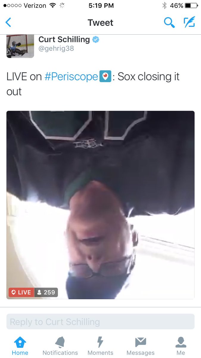 sam_dolan's tweet photo. Curt just chatting it up upside down on periscope @stoolpresidente @BarstoolBigCat he was made for barstool #DevNest https://t.co/CGefRjY0ND