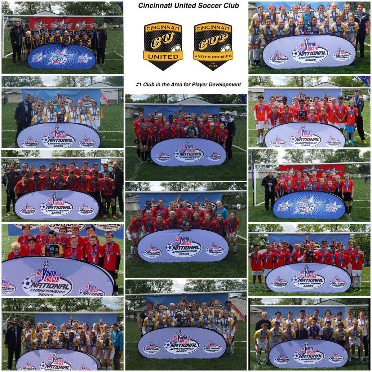 cincyunited's tweet photo. Banner day for the club! 9 State Cup titles, 2 Presidents Cup titles, &amp; 2 State Cup finalists. Most titles in state! https://t.co/5Scxcb16j1