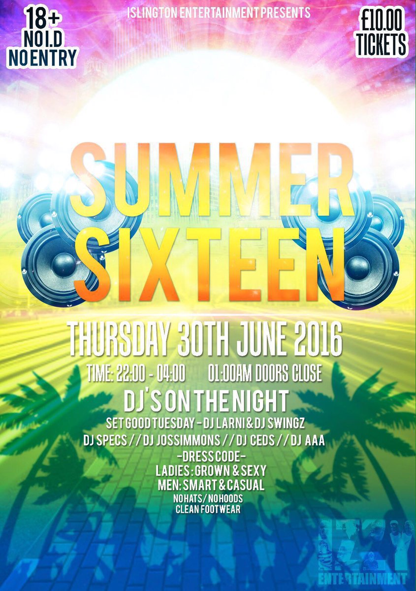 Macnificent32's tweet image. #SUMMERSIXTEEN TICKETS OUT WEDNESDAY 🔥🔥🔥🔥 @Islingtonent