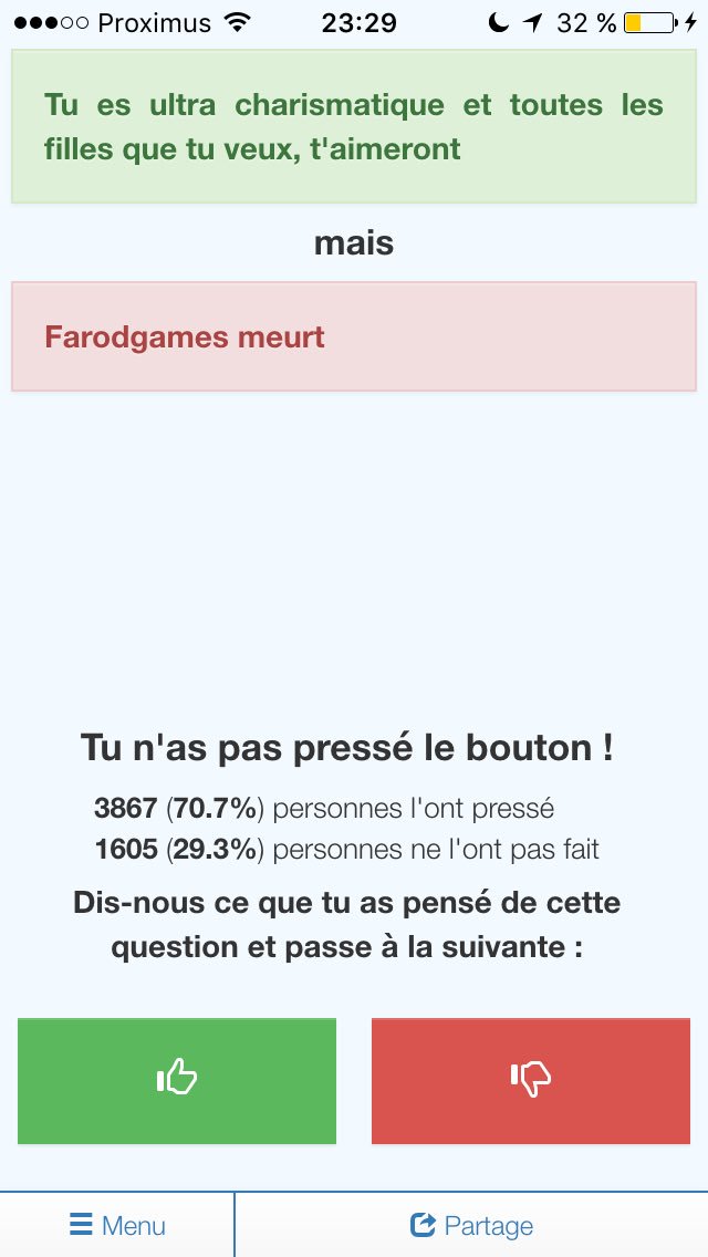MThuinjs's tweet photo. @FarodGames je hais les 70% qui on poussé sur le bouton #teamFarod #JadoreTesVideos https://t.co/xcnieB57n1