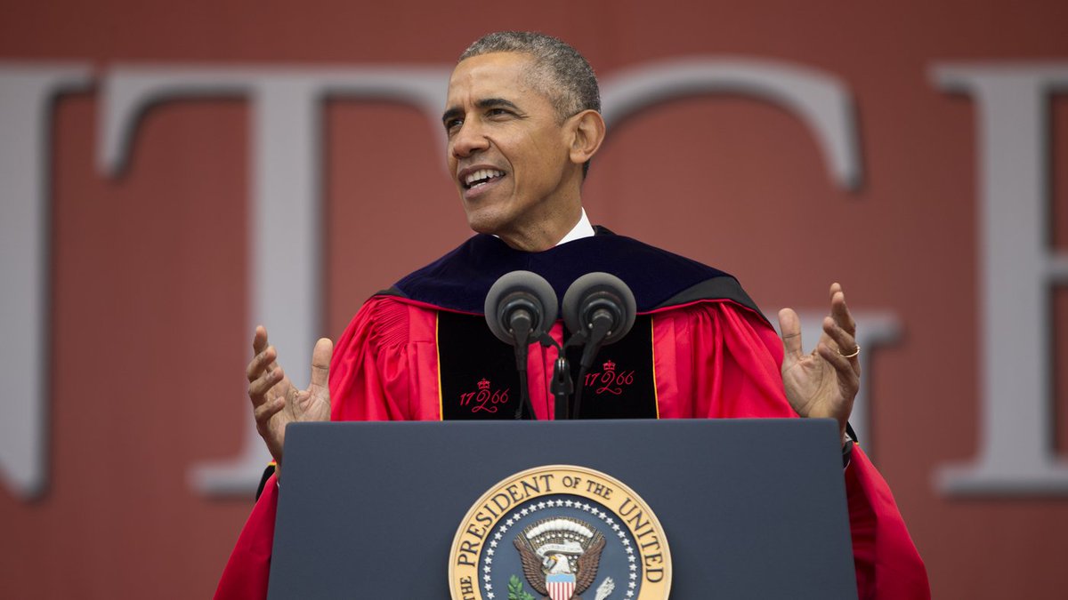 Without Naming Him, Obama Takes Aim At Trump During Rutgers Commencement puls.ly/XFJBaA #news #npr