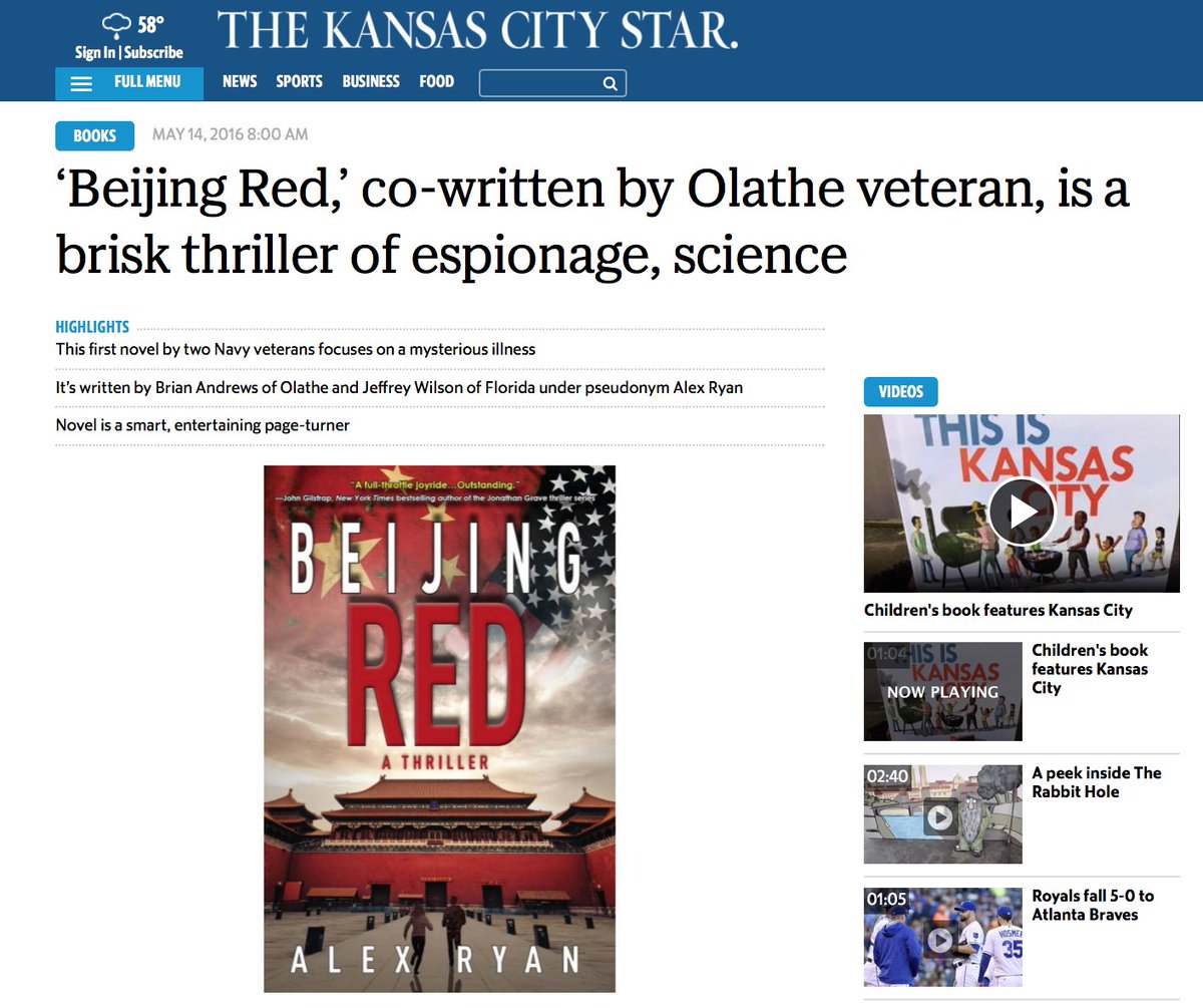 LexicalForge's tweet photo. #BeijingRed reviewed in the @KCStar Sunday paper. @BAndrewsJWilson @Crookedlanebks. See at: https://t.co/f5zgEWaeC6 https://t.co/2dnN1m6rLB