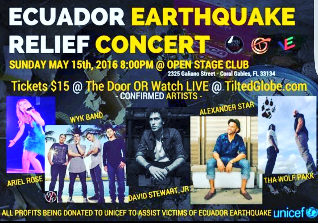 VLEEvents's tweet photo. #ecuadorearthquakerelief concert @Wolf_Pakk @MrAlexanderStar killing it #onstage @TiltedGlobe #vleevents @sesac https://t.co/vIDSS6UjZC