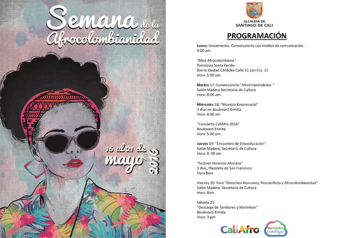 BienestarSociaI's tweet photo. Prepárense para la Semana de la Afrocolombianidad. Entrada libre. #CaliAfro https://t.co/foGjM7hSev