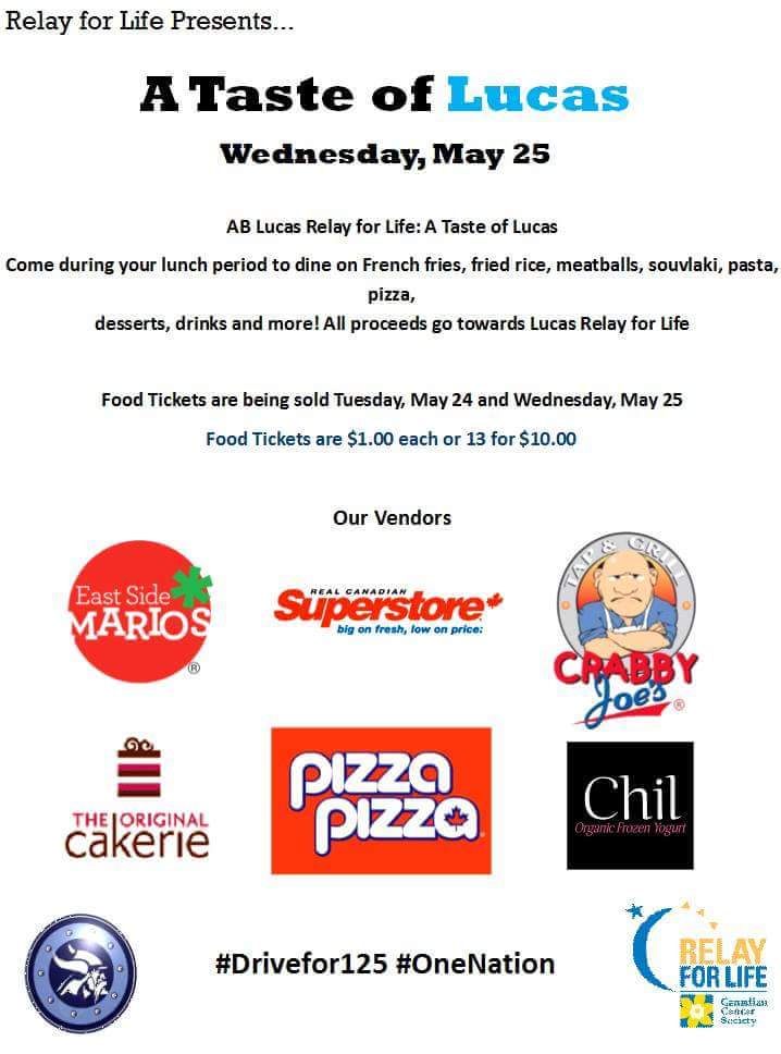 ablucasrelay16's tweet photo. This year, we are bringing back Taste Of Lucas! Buy tickets in advance to enjoy all the amazing food we will have! https://t.co/RlLnKpTfCq