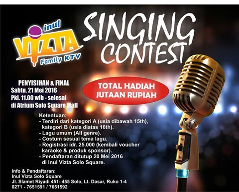 Chicko_Chocki's tweet image. kakak ayoo gabung Lomba Karaoke terbesar tahun ini @Inul_ViztaSolo ,- Info 0271-7651591