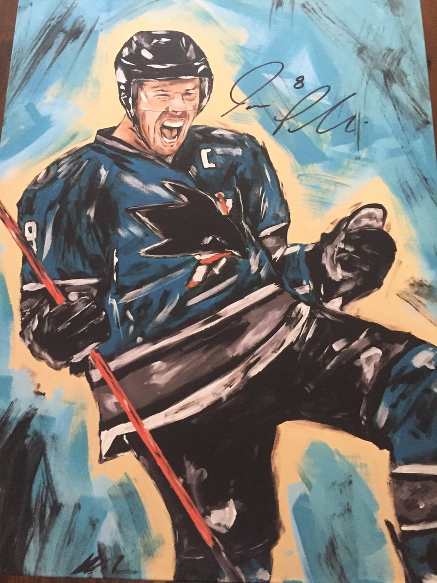 jpav8's tweet image. RT to win this @KoriThompsonArt piece. 18x24 #NHL17Pavelski #NHL17CoverVote