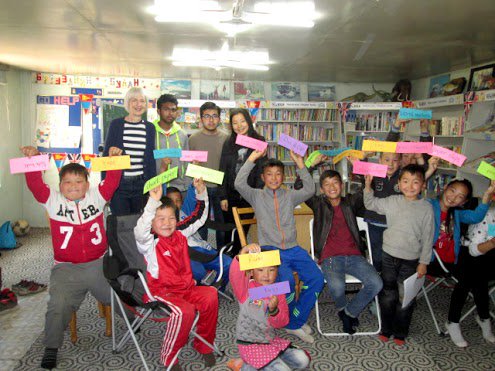 GoHelpMongolia's tweet photo. #Saturdays at our Book House in #Nalaikh teaching #English vocabulary with the International School of #Ulaanbaatar https://t.co/LBmahc4ABg