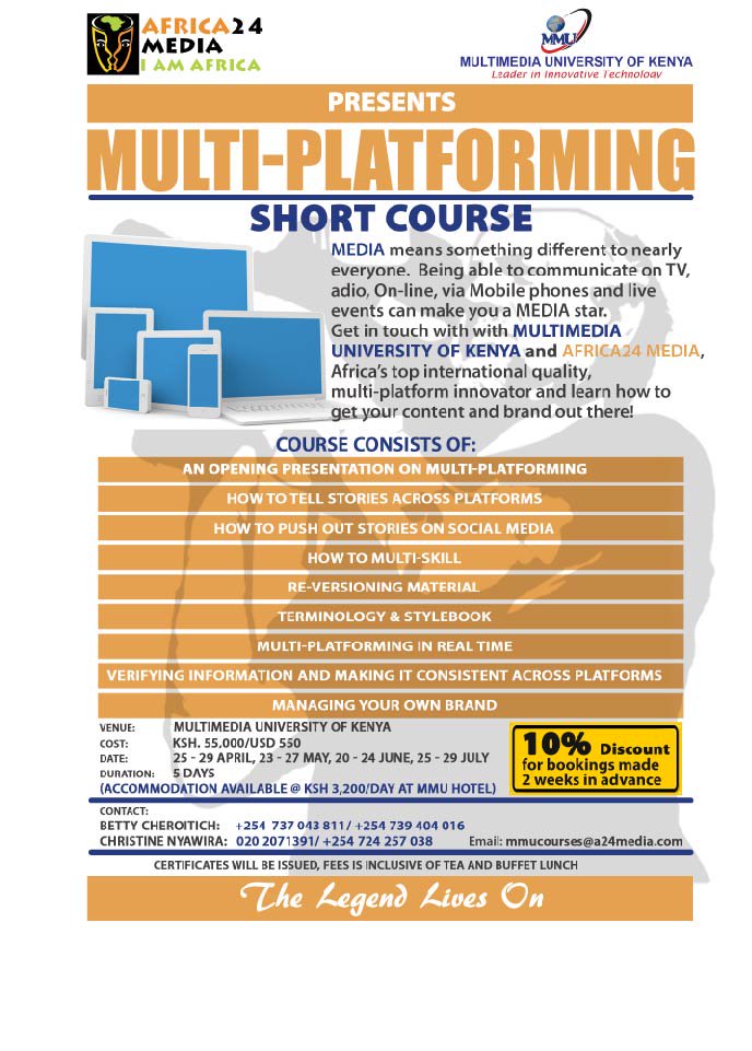 multimedia_uni's tweet photo. Learn #communication across platforms. Register for #MMU  &amp; @a24media #MultiPlatforming Course beginning on 23rd May https://t.co/eTInHKOIrB