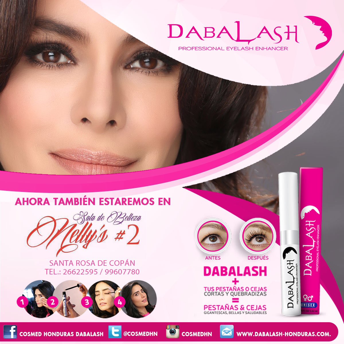 Santa Rosa de Copan podrás encontrar tu Dabalash cejas y pestañas reales al máximo !!!