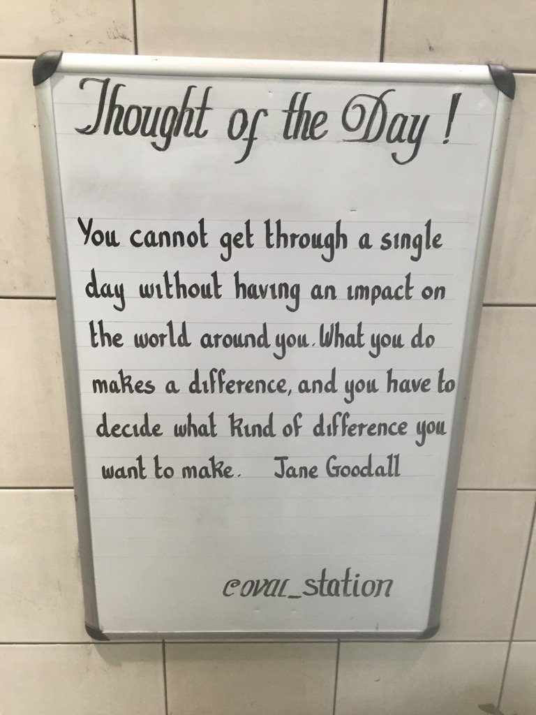 Oval_station's tweet photo. Monday 16th May Thought Of The Day From Oval Station https://t.co/ixjgdvOFue