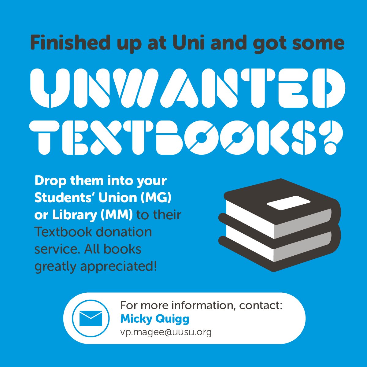 UlsterUniLib's tweet image. Leave your #TextbookSwap material on the table near Magee Library entrance. See something useful? Help yourself!