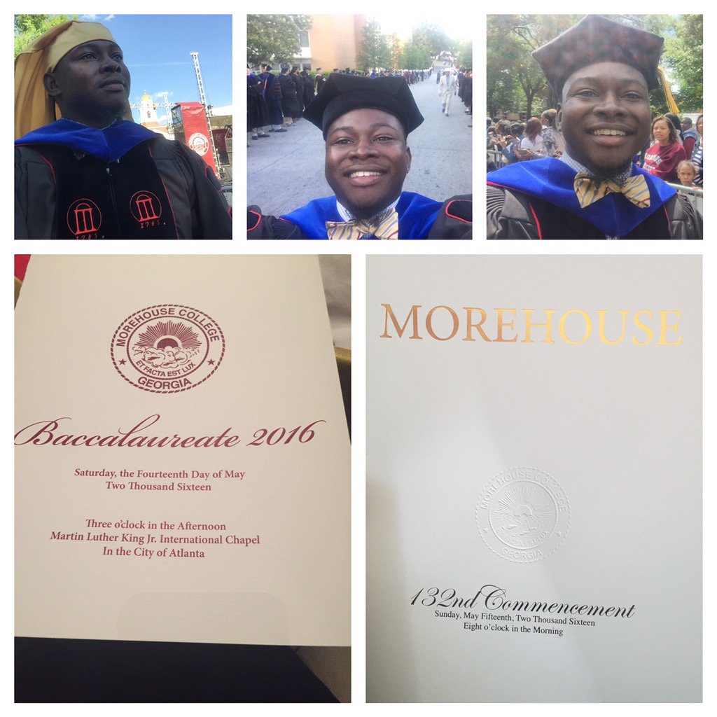 DrVereen's tweet photo. #Morehouse #MCgrad2016 celebrating the culmination of undergraduate achievements & start of my Professorial Journey! https://t.co/m8sHoK3yV3