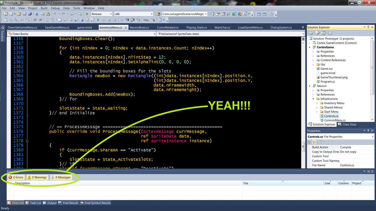 NeuronGames's tweet photo. The Legend #pointandclick #adventure game plugin is done! 20K+ lines of code, lvl 4, no warnings or errors #gamedev https://t.co/sAdvnXWvOw