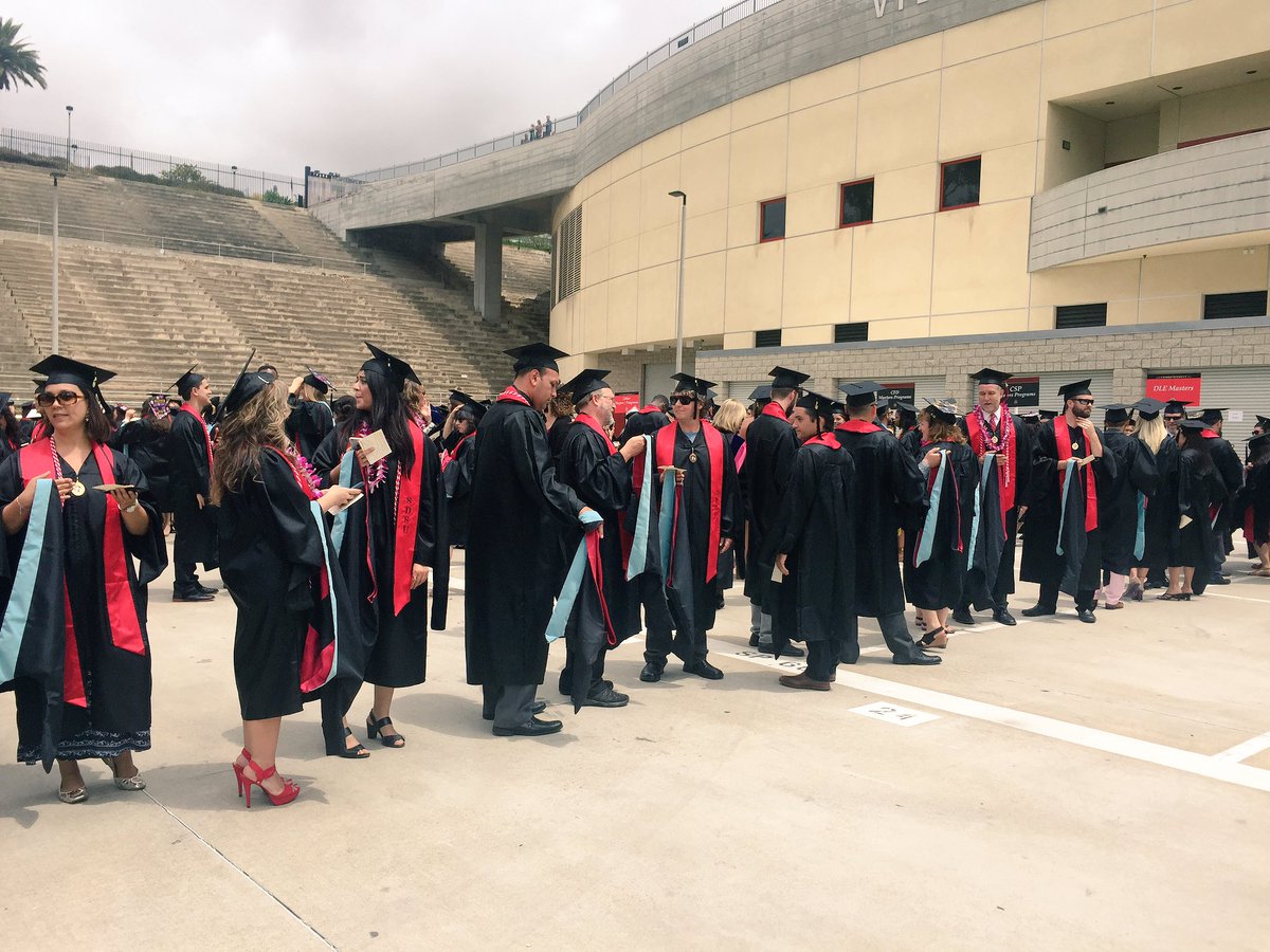 SDSU_EDL's tweet image. Yes that whole line was our MA EDL PK12 C/O 2016. Representing! #edleadership #learnleadtransform 🎓
