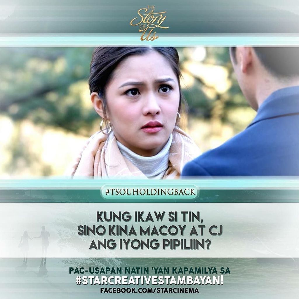 StarCinema's tweet photo. Kung ikaw si Tin, sino kina Macoy at CJ ang iyong pipiliin?
#TSOUHoldingBack
Pag-usapan natin 'yan sa #StarCreativ… https://t.co/GNblkVsHsn
